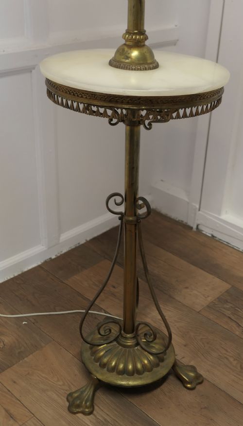 fig 1. Extending Arts and Craft Floor Lamp with Wine Table at the Centre