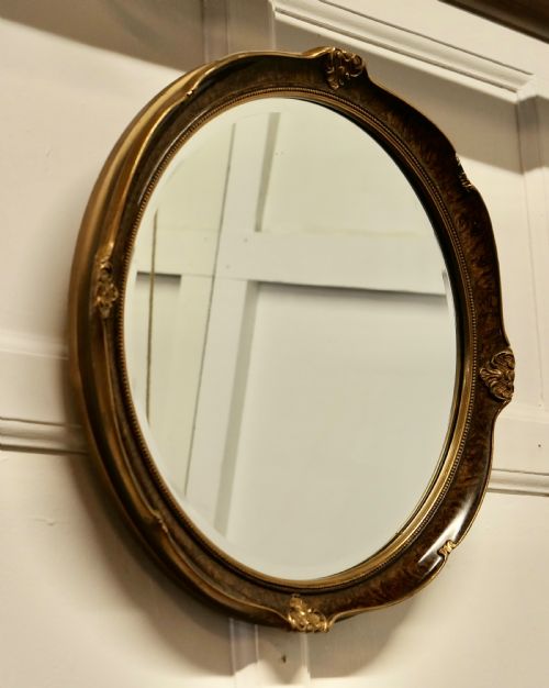 Scumble Finish Oval Mirror