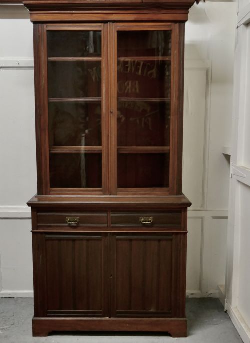 An Edwardian Walnut Bookcase