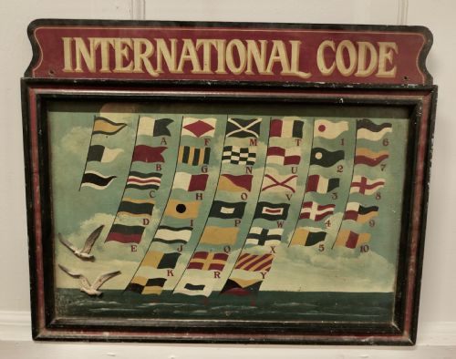 A French Hand Painted International Code of Semaphore Signals