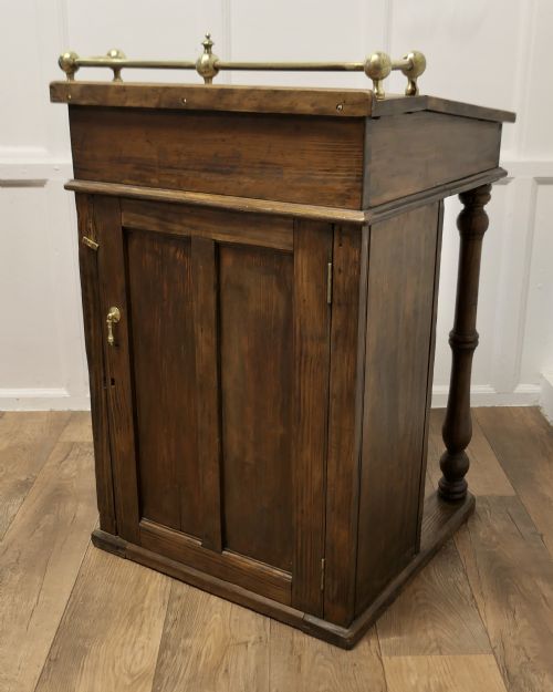 Dark Pine Hotel Restaurant Reception Hostess Greeting Station, Greeter