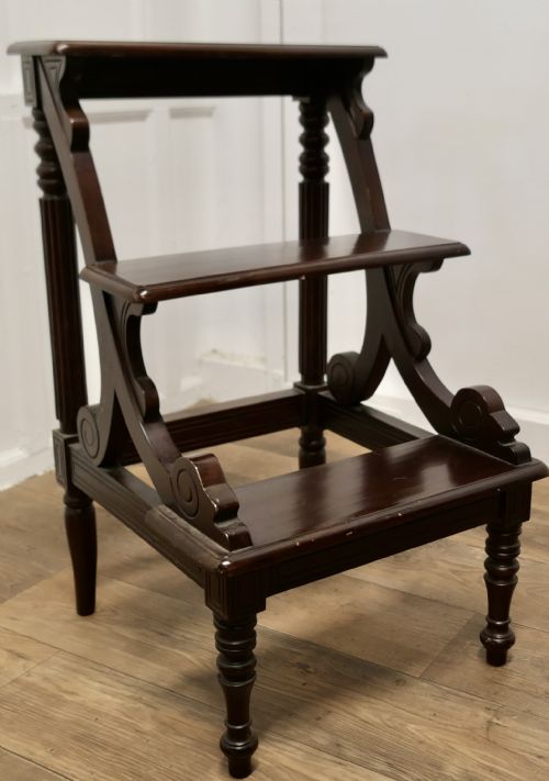 Very Attractive Edwardian Style Library Steps