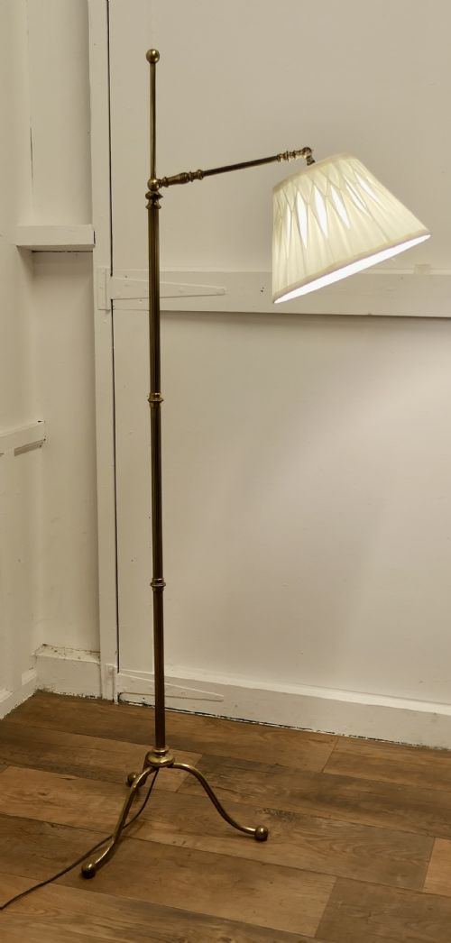 French Art Deco Adjustable Swing Arm Floor Lamp