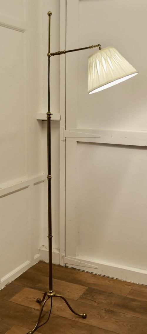 fig 1. French Art Deco Adjustable Swing Arm Floor Lamp