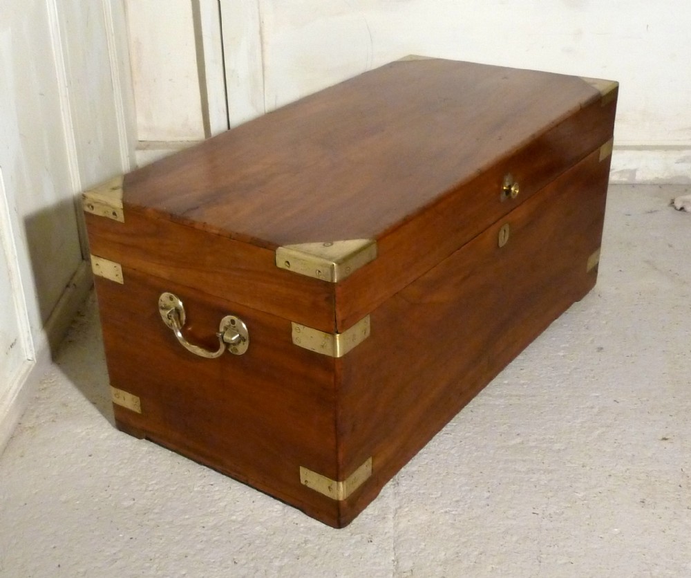 A Large 19th Century Camphor Wood Campaign Chest