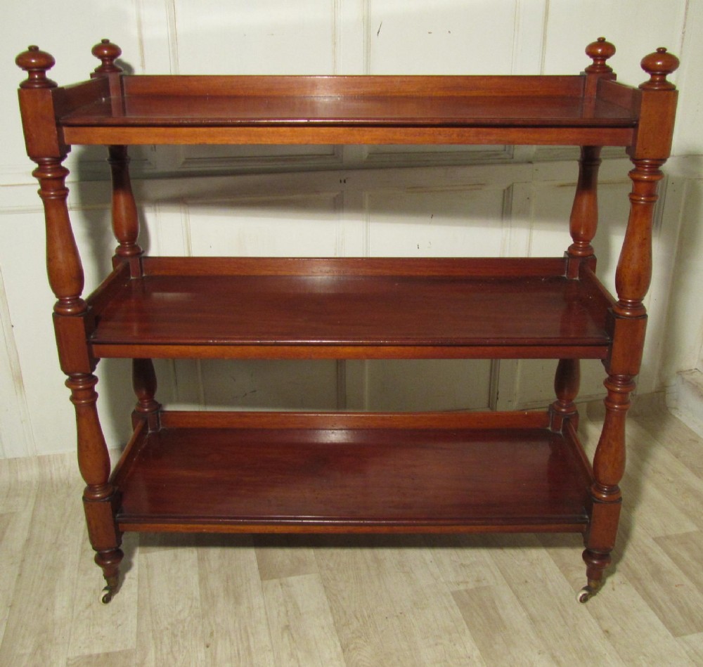Fine Quality Victorian Mahogany Three Tier Buffet