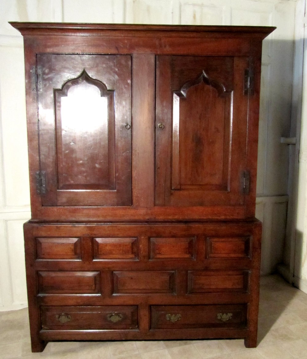 A 17th Century Oak Housekeepers or Cloakroom Cupboard