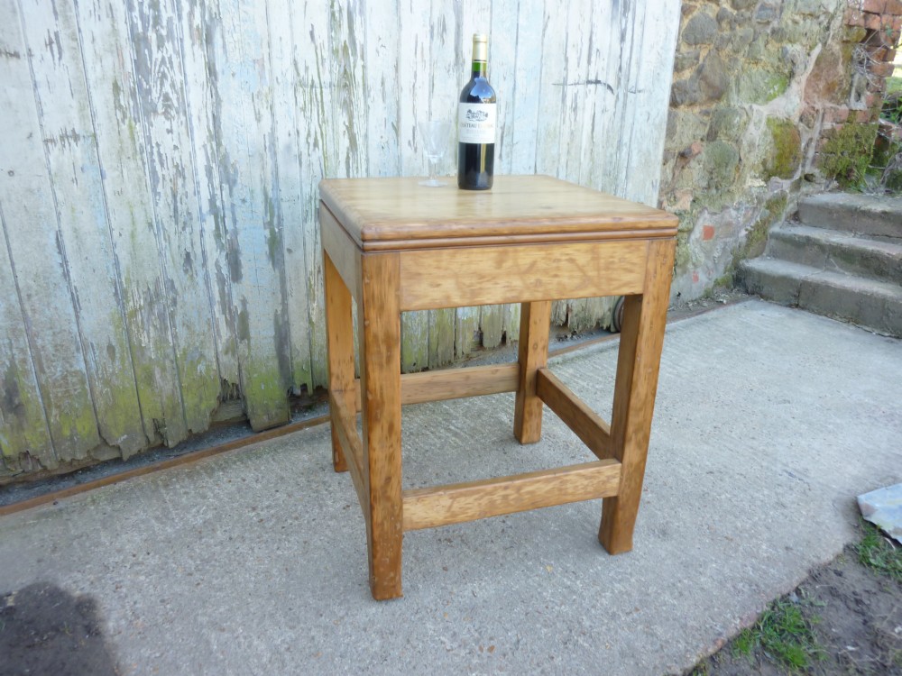 Pine Work Table, Chopping Block Kitchen Island, Industrial Antiques