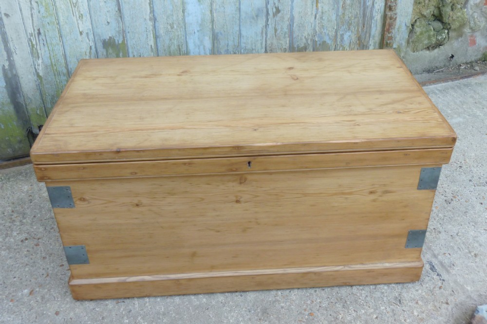 A Large Victorian Pine Blanket Box or Coffee Table
