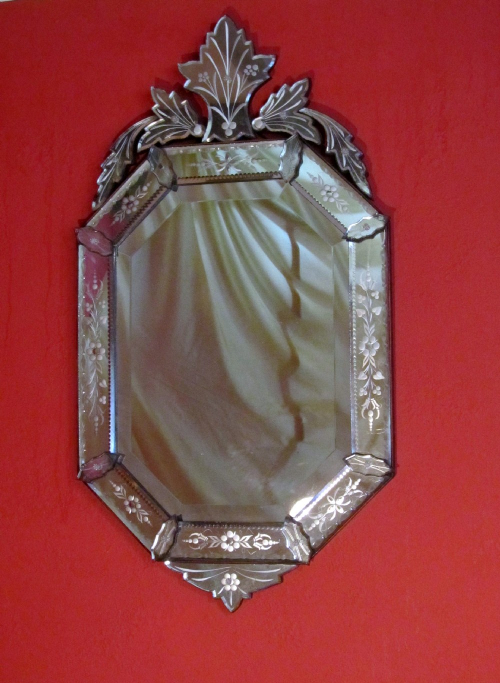Superb Large 19th Century Venetian Cushion Mirror