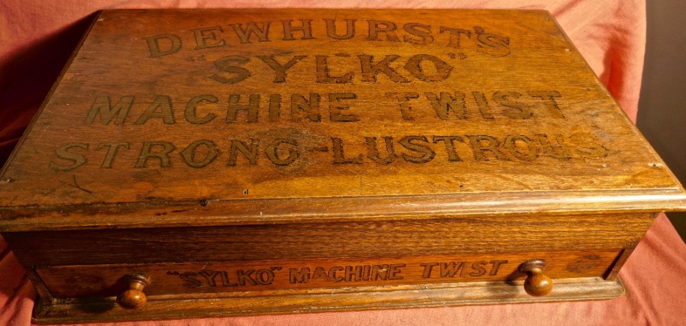 Dewhurst’s Sylko Machine Cotton Reel Box Haberdashery Shop Display