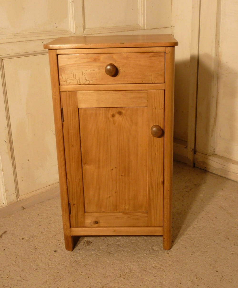 Rustic Pine Bedside Cupboard  