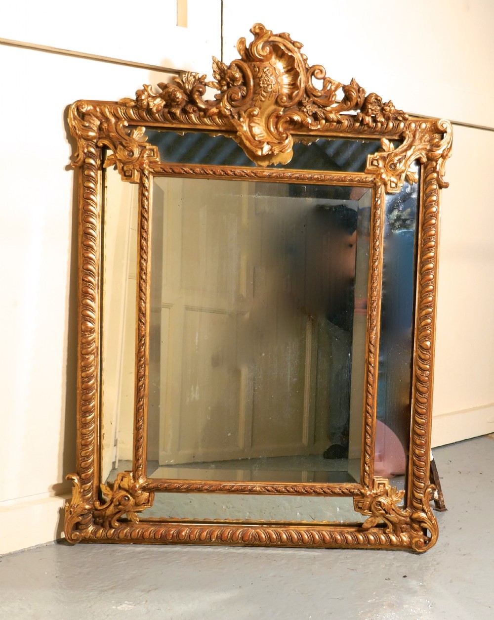 A Stunning Napoleon III French Cushion Mirror
