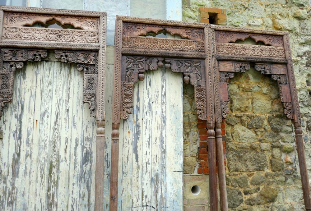 Arched Panel from a 19th Century Indonesian Carved Teak Gazebo View VI
