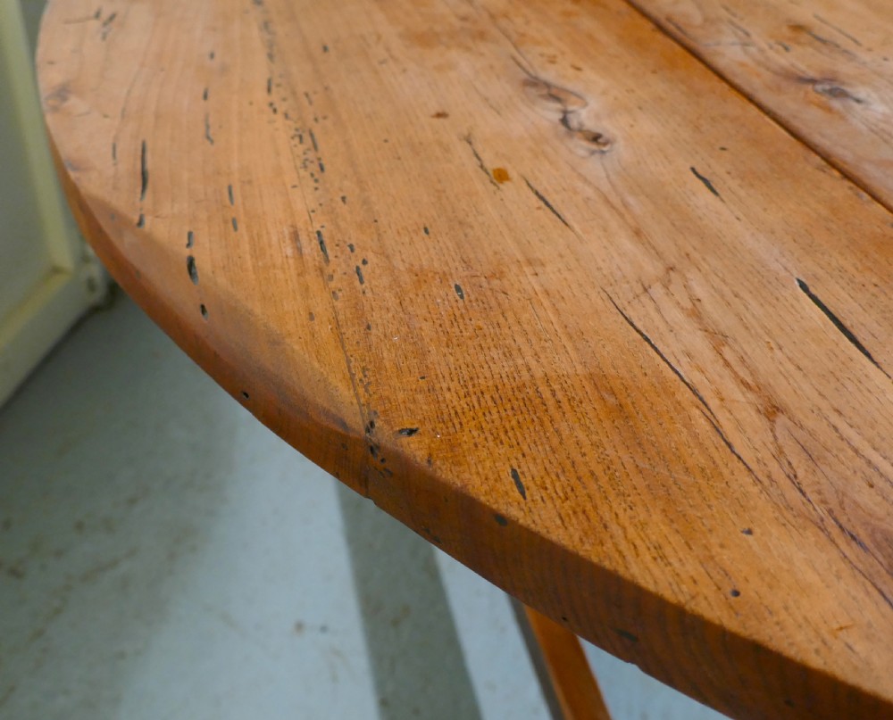 French Country Elm Drop Leaf Table, Kitchen Dining Table View VI