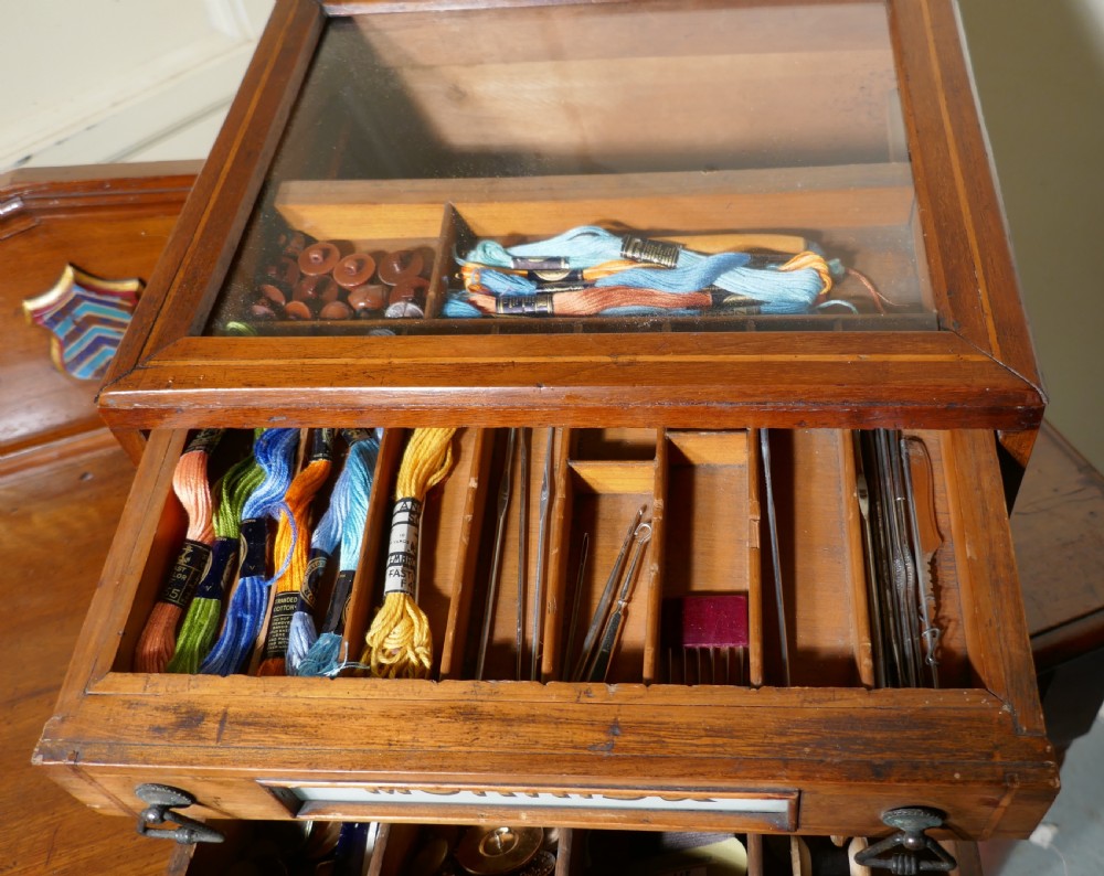 Morris and Yeoman’s Needles & Co Haberdashery Advertising 3 Drawer Cabinet View IV