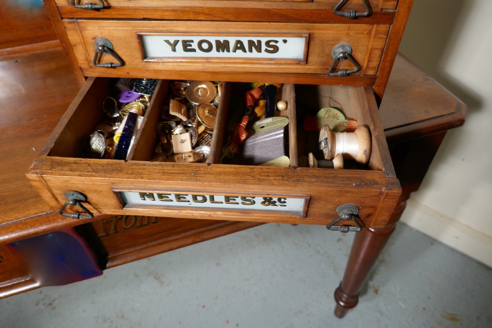 Morris and Yeoman’s Needles & Co Haberdashery Advertising 3 Drawer Cabinet View V