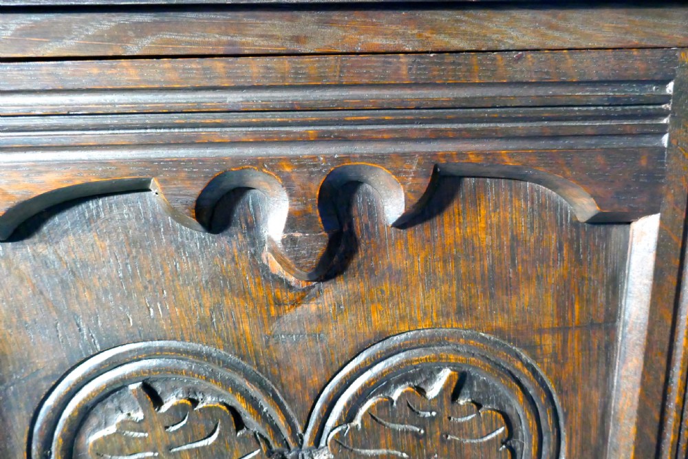 An 19th Century Gothic Oak Welsh Housekeepers Cupboard View VIII