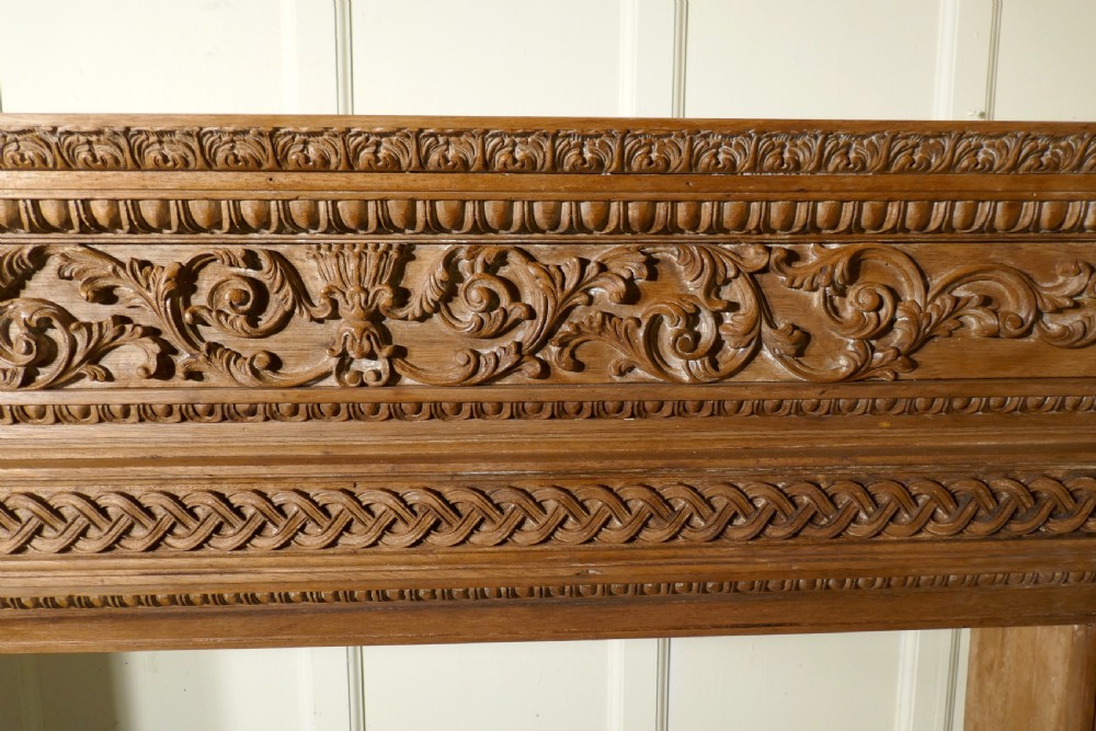 Large 19th Century Adams Style Carved Fire Place View III
