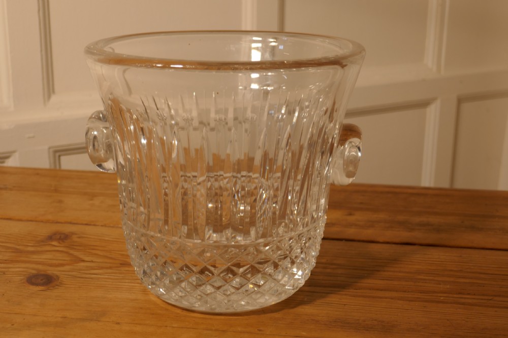 St Louis Crystal Tommy Ice Bucket, Hand Cut French Crystal Wine Cooler View II