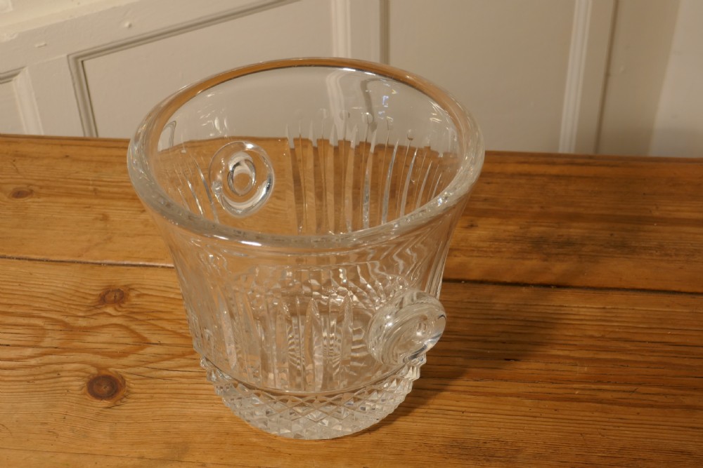 St Louis Crystal Tommy Ice Bucket, Hand Cut French Crystal Wine Cooler View III