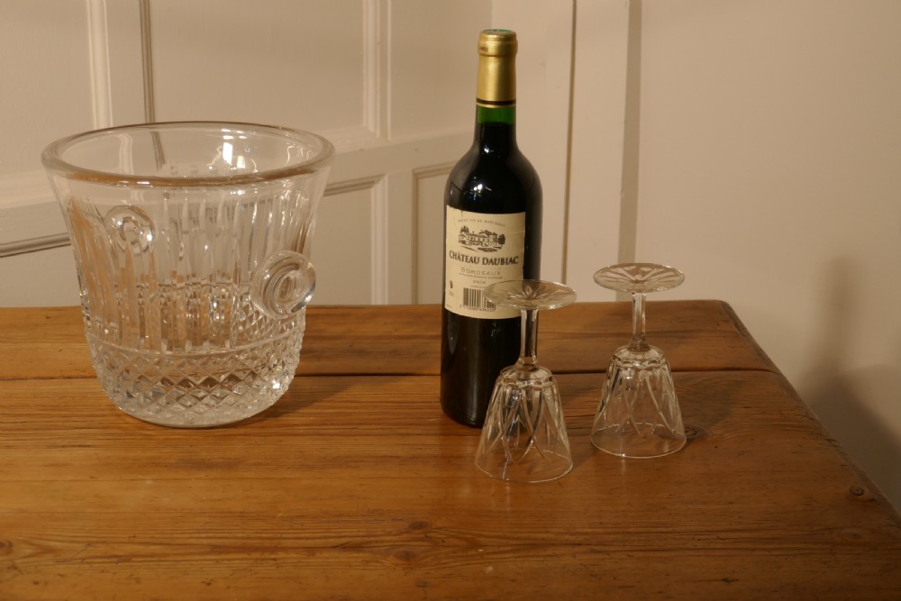 St Louis Crystal Tommy Ice Bucket, Hand Cut French Crystal Wine Cooler View VI