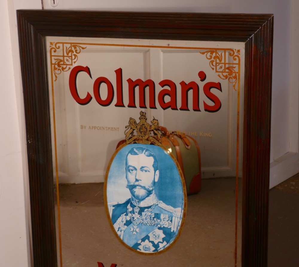 A Rare George V Colemans Mustard Advertising Mirror, Shop Display View II