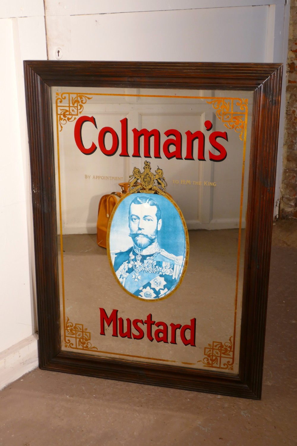 A Rare George V Colemans Mustard Advertising Mirror, Shop Display View IV