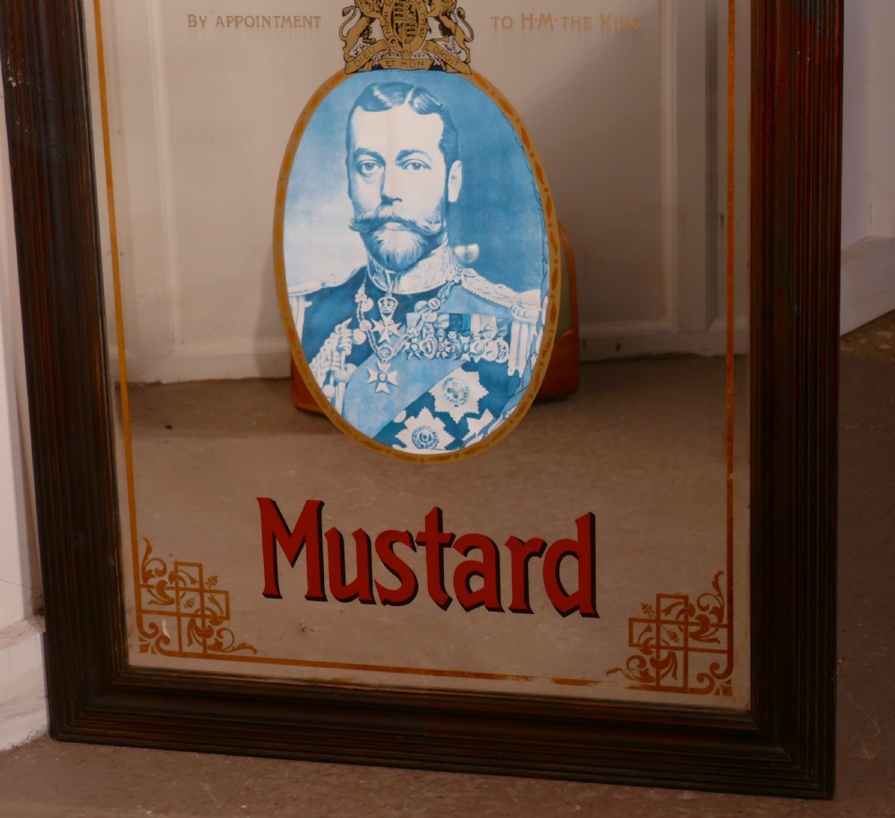 A Rare George V Colemans Mustard Advertising Mirror, Shop Display View VI