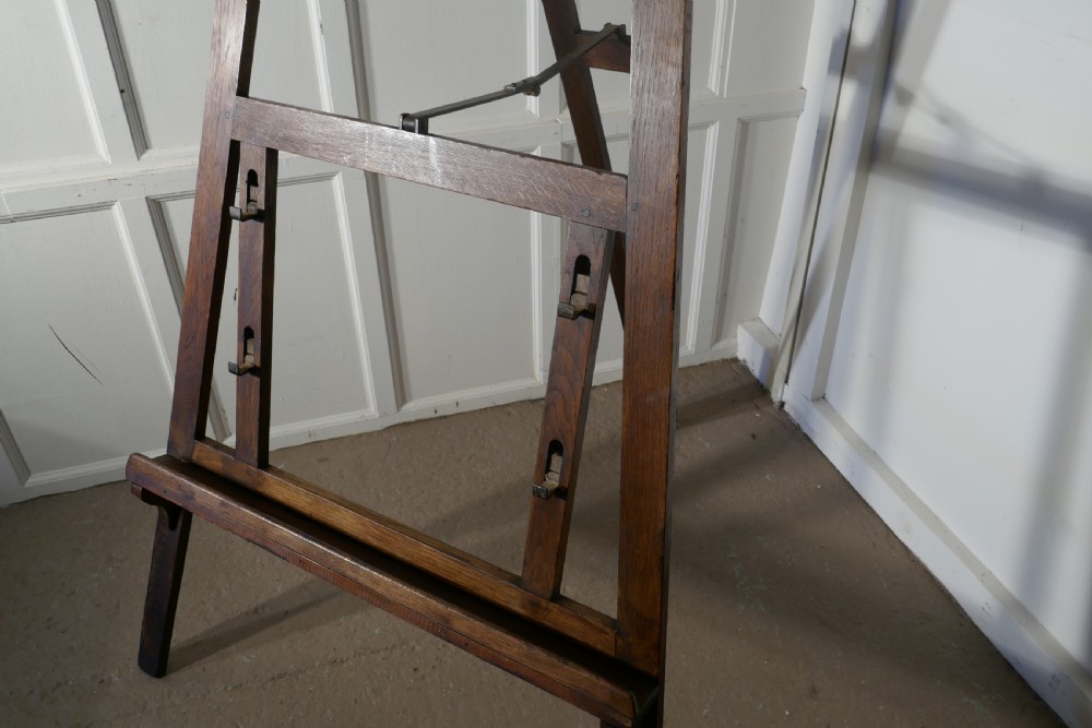 Large Rustic Pine Adjustable Artists’ Easel, or Blackboard Easel  View IX