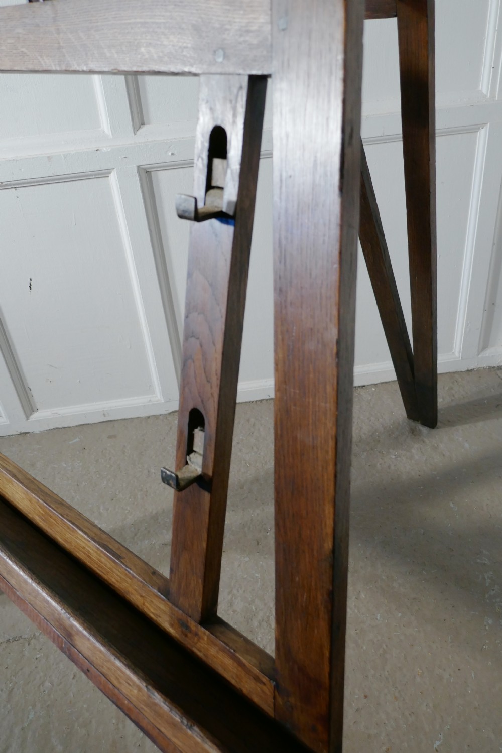Large Rustic Pine Adjustable Artists’ Easel, or Blackboard Easel  View X