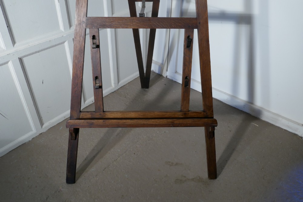 Large Rustic Pine Adjustable Artists’ Easel, or Blackboard Easel  View XII