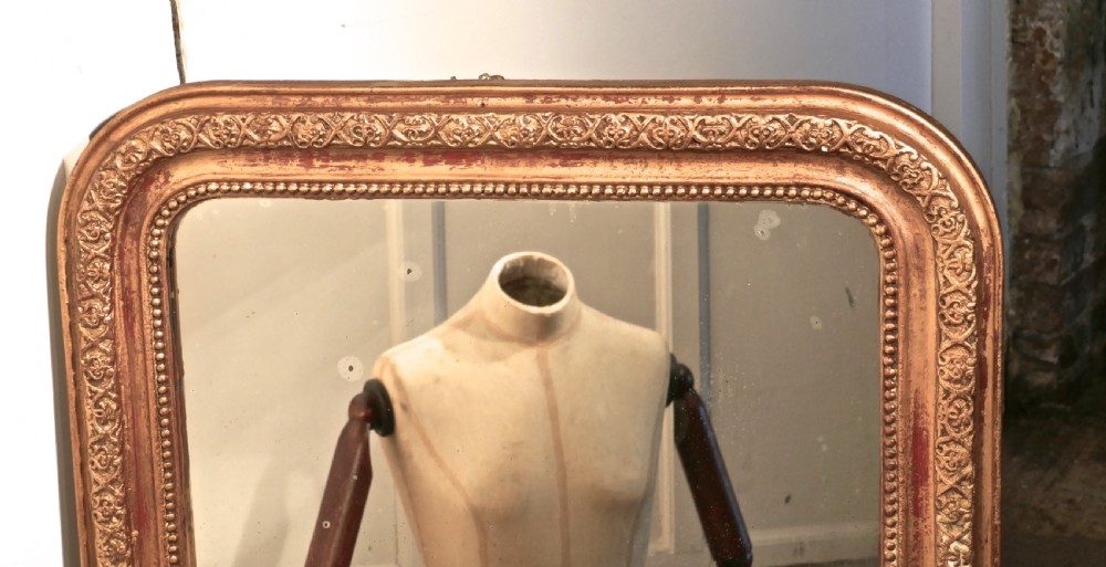French 19th Century Louis Philippe Gilt Wall Mirror  View II
