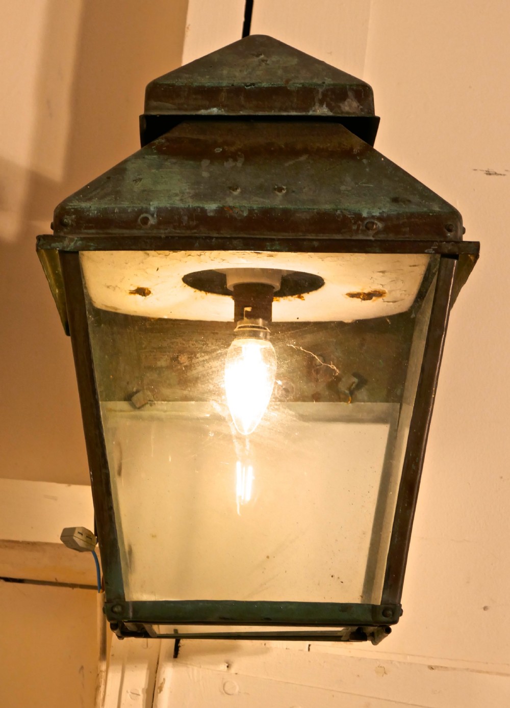 Large Copper Wall Lantern View II