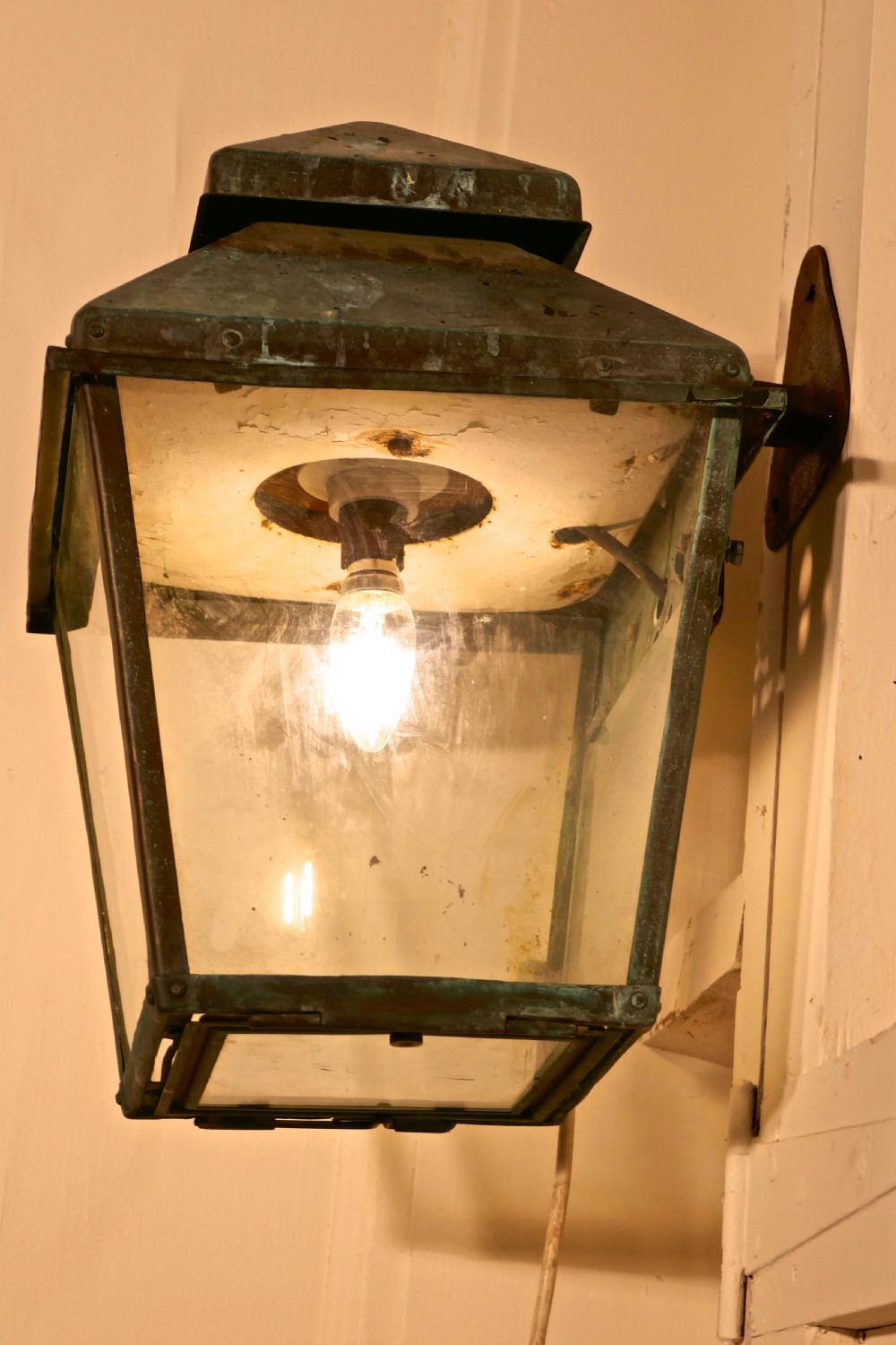 Large Copper Wall Lantern View III