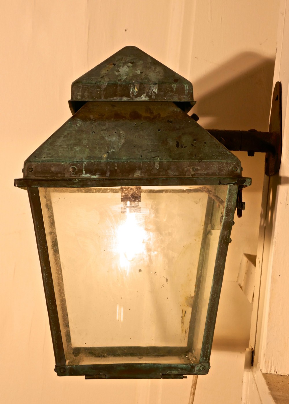 Large Copper Wall Lantern View IV