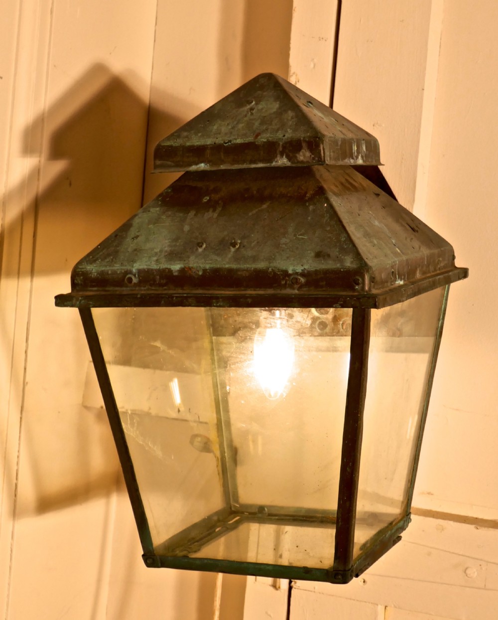 Large Copper Wall Lantern View VIII