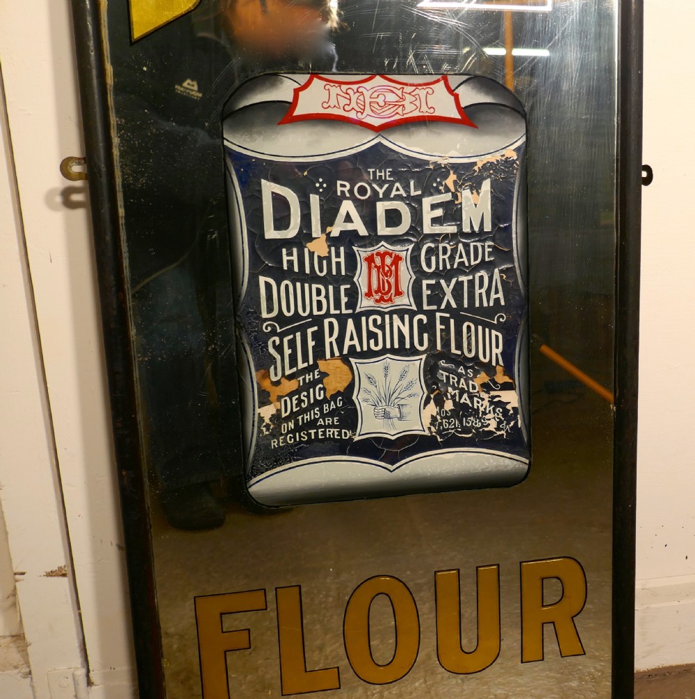 Tall Art Deco Advertising Mirror, Diadem Flour View V