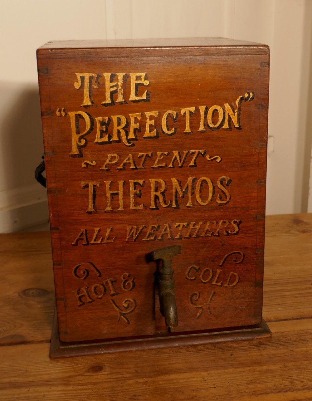 19th Century Wooden Thermos Field Kitchen Food Warmer, 