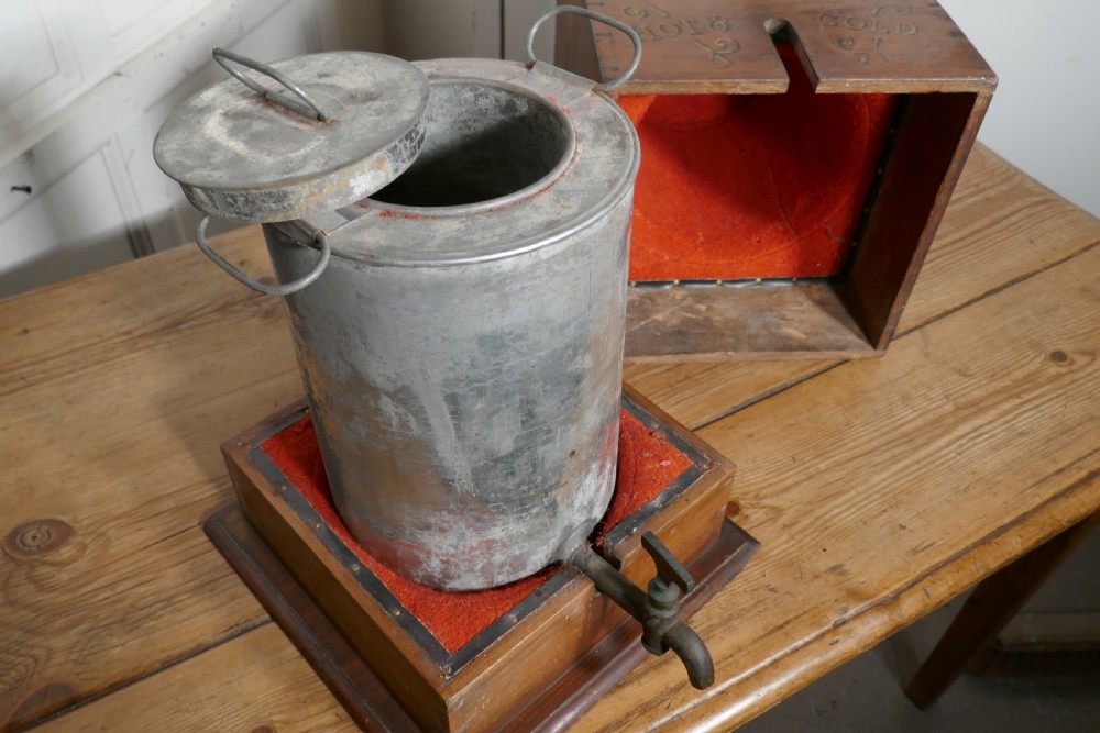 19th Century Wooden Thermos Field Kitchen Food Warmer,  View III