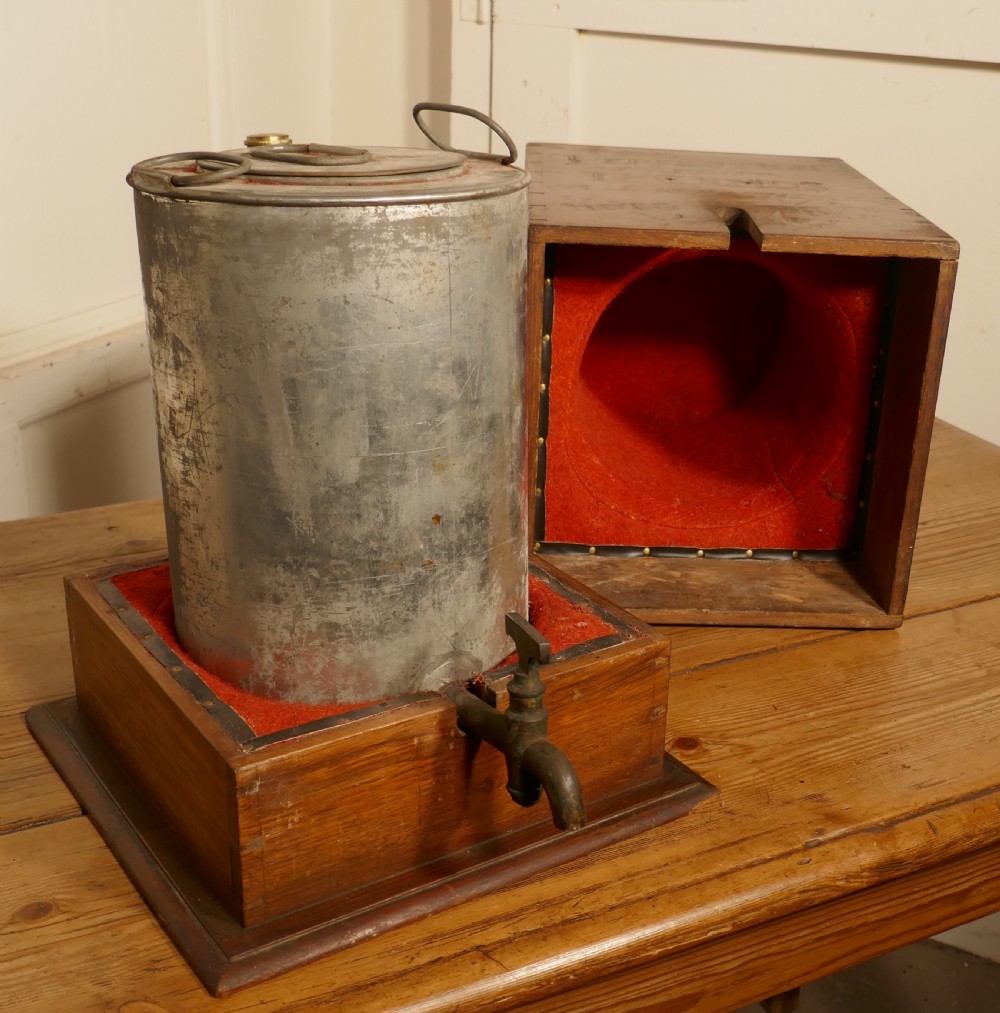 19th Century Wooden Thermos Field Kitchen Food Warmer,  View IV