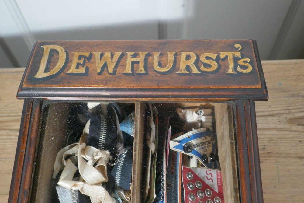 Edwardian Dewhurst’s Sylko Counter Top Cotton Reel Display Case Cabinet  View VIII