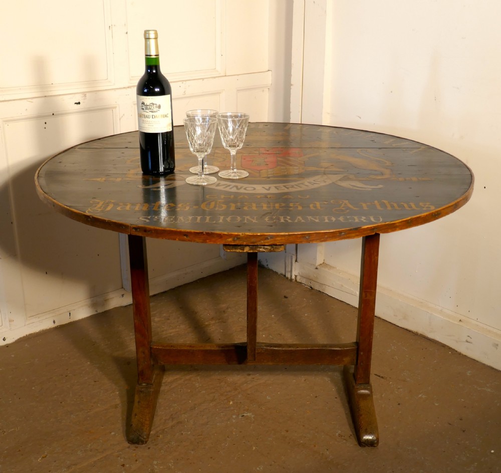 19th Century French Vineyard Wine Table From Chateau Nantes-Graves d’Arthus View II