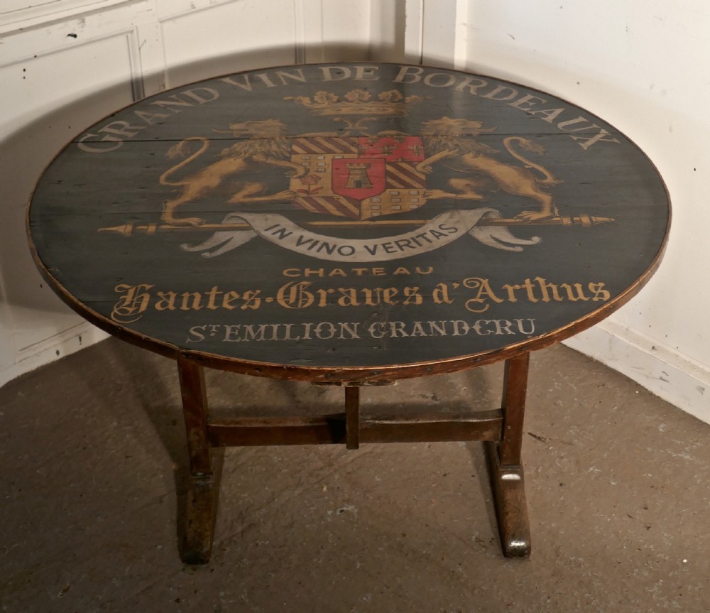 19th Century French Vineyard Wine Table From Chateau Nantes-Graves d’Arthus View III