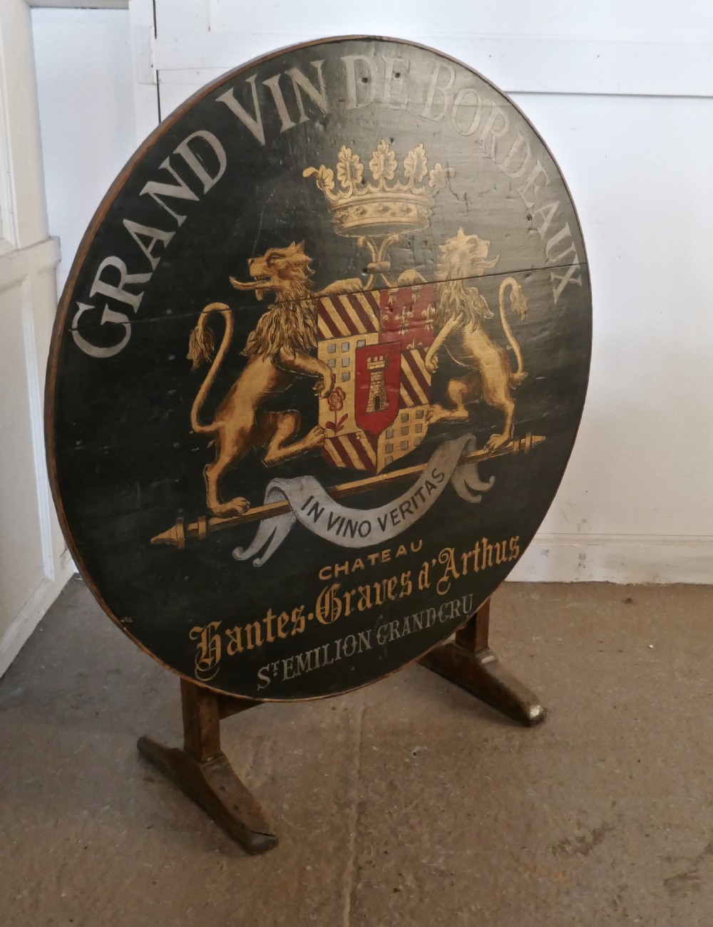 19th Century French Vineyard Wine Table From Chateau Nantes-Graves d’Arthus View IV