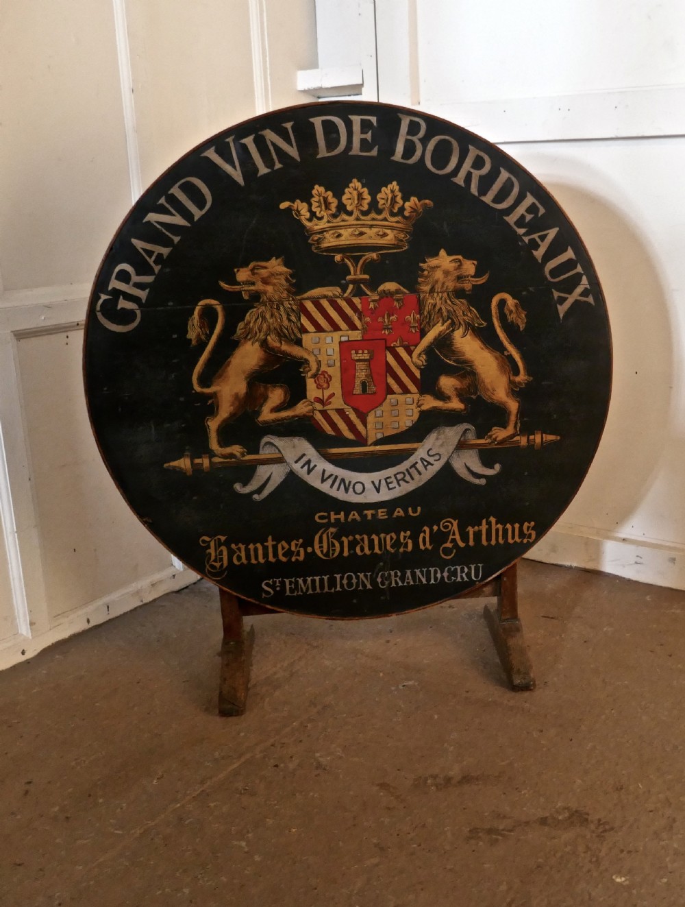 19th Century French Vineyard Wine Table From Chateau Nantes-Graves d’Arthus View V