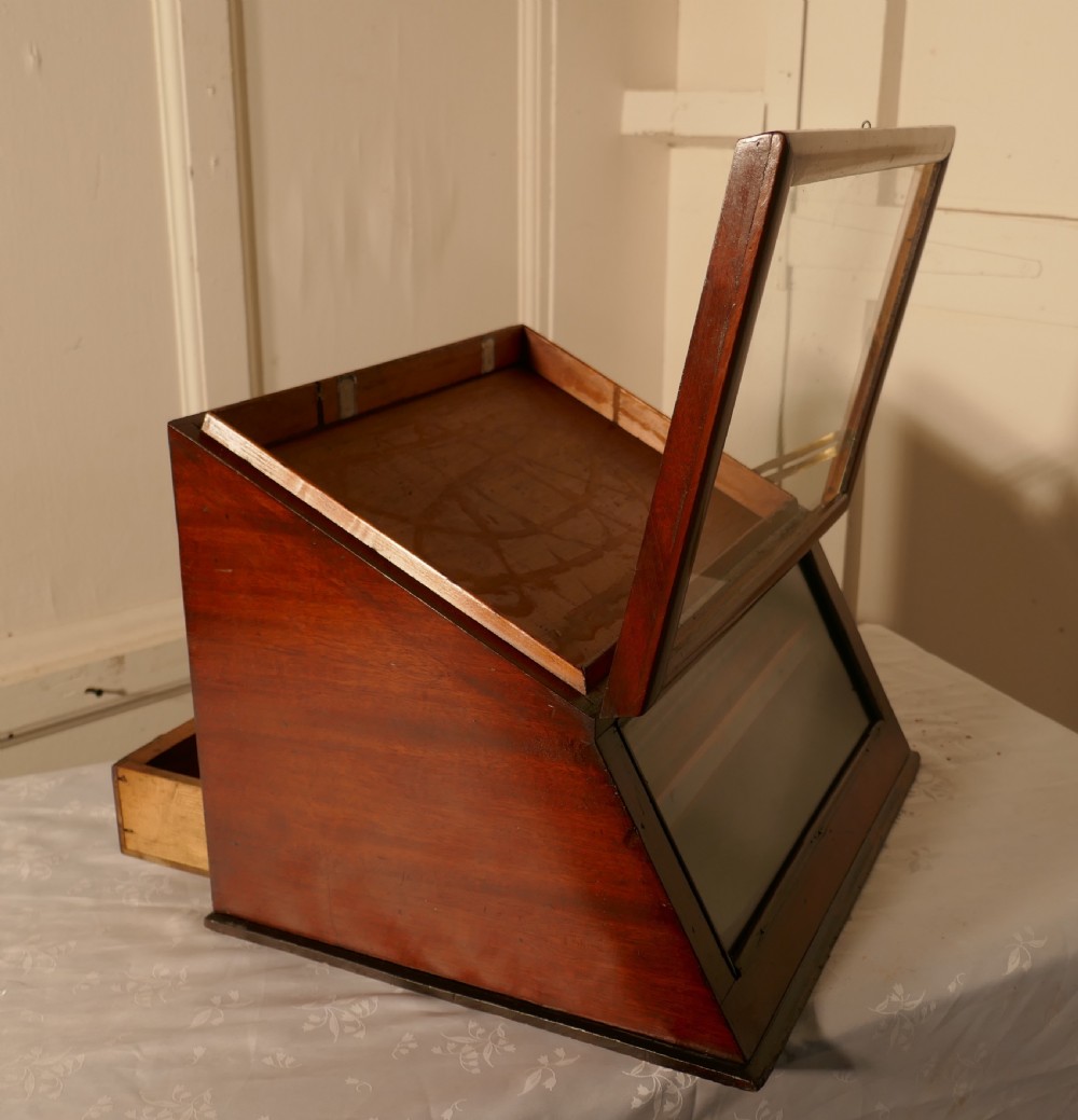 Victorian Mahogany Haberdashery Counter Top Shop Display Cabinet View IV