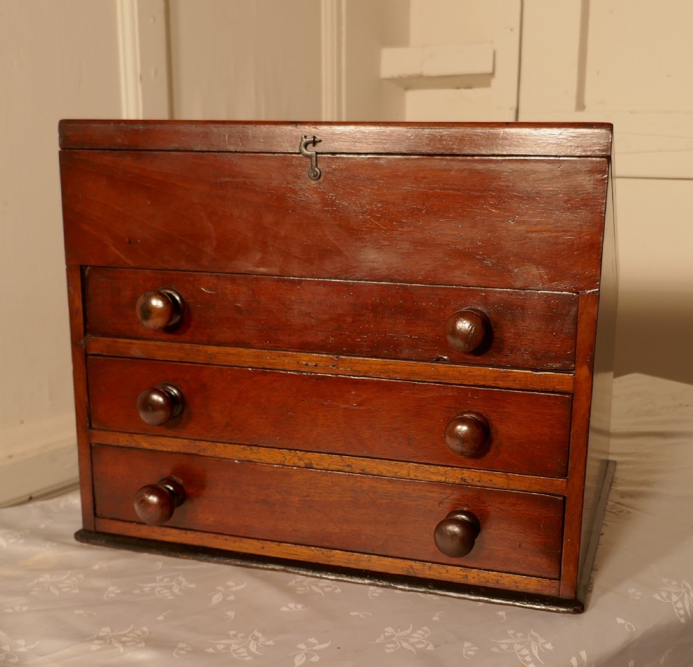 Victorian Mahogany Haberdashery Counter Top Shop Display Cabinet View V