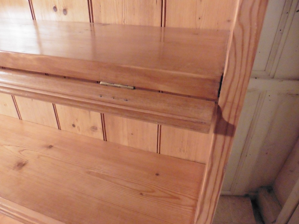 Victorian Stripped Pine Open Bookcase. View III