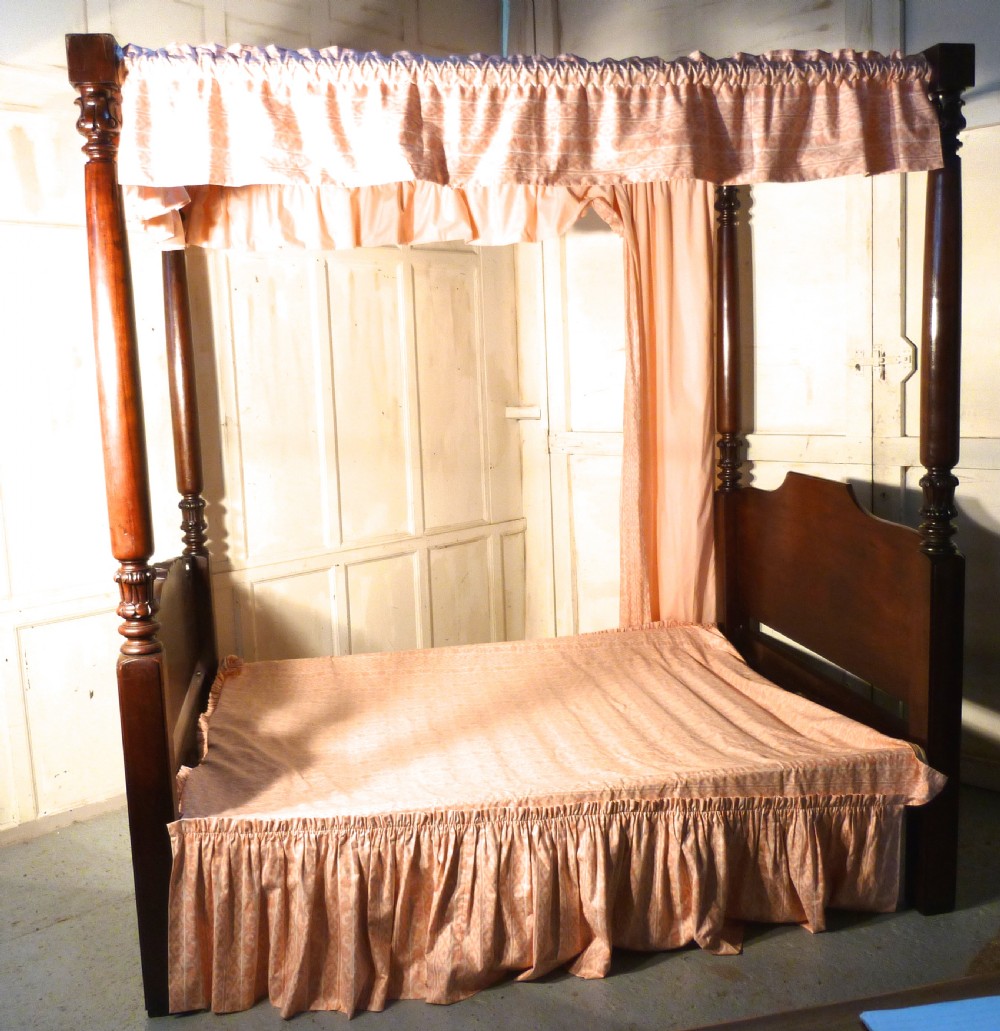 Charming Victorian Mahogany Four Poster Bed View III